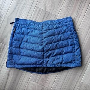 Blue Quilted Mini Skirt
